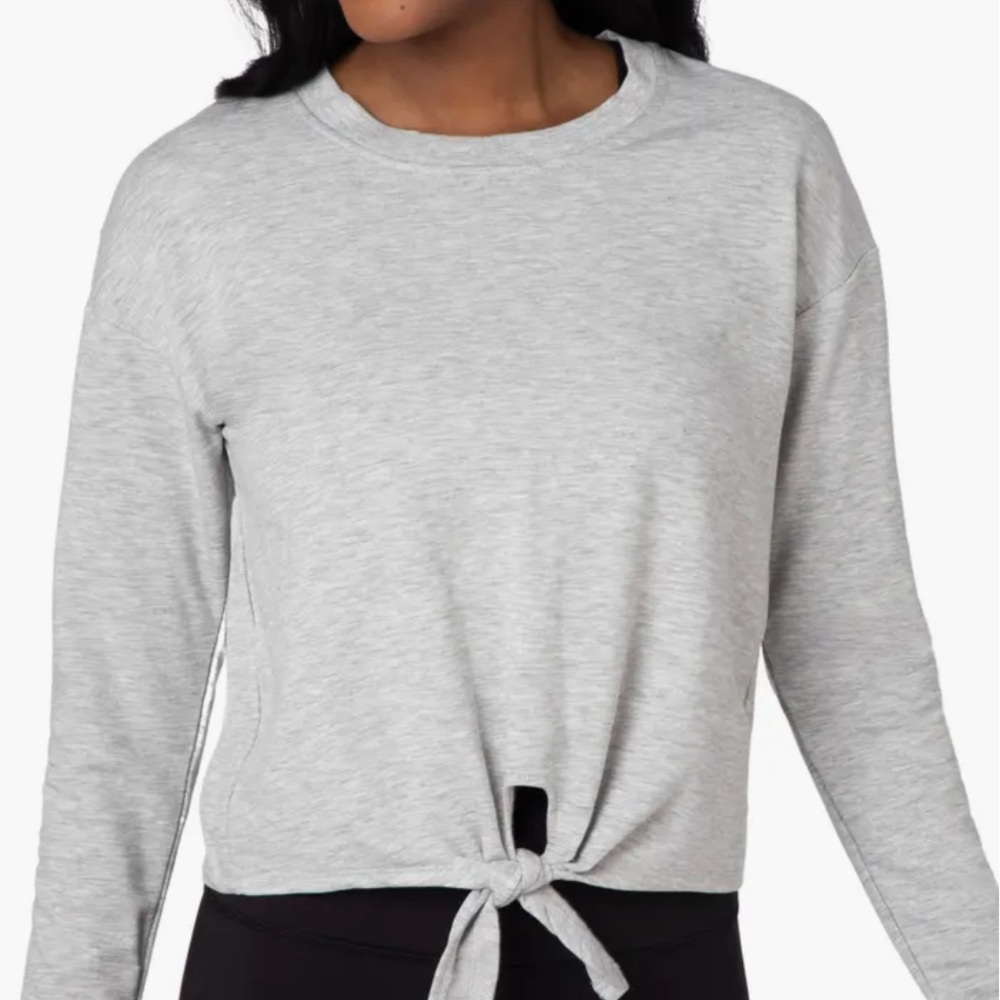 Terry Tie Hem Pullover